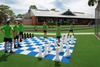 Blue & White Chess Board